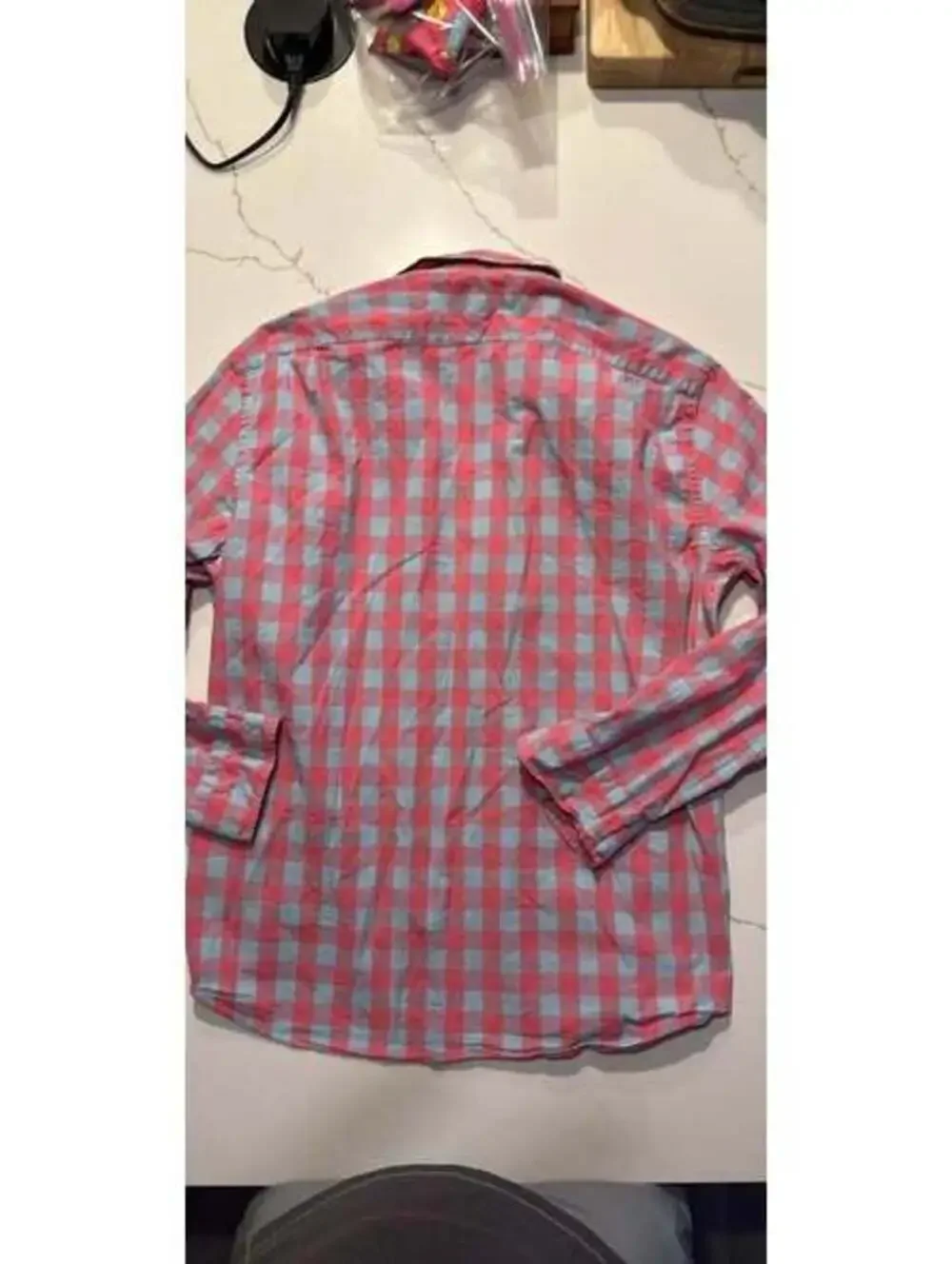 J.Crew Slim Flex Washed Gingham Button Down Shirt Size L